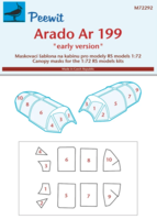 Canopy mask for  Arado Ar 199 early version RS models