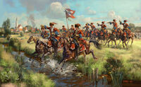 French Dragoons in Attack (War of the Spanish Succession 1701-1714)