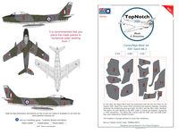 RAF North American Sabre Mk.4 - camouflage pattern paint masks (for Hasegawa kits) - Image 1