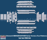 Zimmerit Bergepanther Early - Two Pattern (for ICM kits)