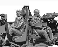 WW2 US Navy Pilot & Rear Gunner set I 4 Heads - Image 1