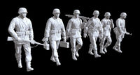 German soldiers of the Waffen SS walking (6 figures) - Image 1