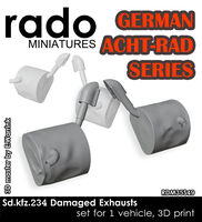 Sd.Kfz.234 Damaged Exhausts Set For 1 Vehicle