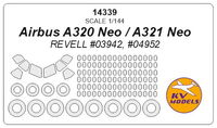 Аirbus A320 Neo, A321 Neo  (REVELL) + disks and wheels masks