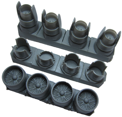 Iljushin IL-76 Engine inlet + open rev. exhaust section for Trumpeter IL-76 kit - Image 1