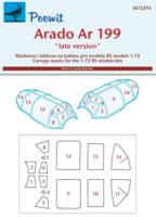 Canopy mask for  Arado Ar 199 late version RS models - Image 1