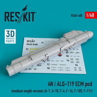 AN / ALQ-119 ECM Pod (Medium Length Version) (A-7, A-10, F-4, F-16, F-105, F-111) (3D Printing)