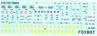 Stencils for North American B-25C/D/J Mitchell