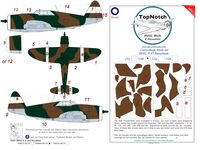 Republic P-47 D Thunderbolt Razorback - SEAC Camouflage Pattern Paint Mask Set (for Academy, Italeri, Miniart, Monogram, Tamiya kits) - Image 1