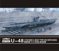 U-boat Type VII B  DKM U-48 with Dock (1 Ship Kit + Dockyard diorama) - Image 1