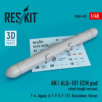 AN / ALQ-101 ECM Pod (Short Length Version) (F-4, Jaguar, A-7, F-5, F-111, Buccaneer, Vulcan) (3D Printing)