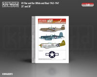 USAAF Star and Bar (1943-1947) - 25- 27.4 x 14.8 mm and 30- 32.8 x 11.9 mm. - Image 1