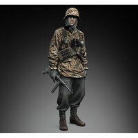 German WWII SS Soldier with MP-40 - Image 1