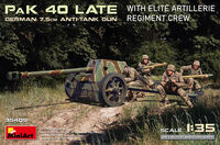 German 7,5cm Anti-Tank Gun PaK 40 Late With Elite Artillerie Regiment Crew