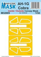 AH-1G Cobra Inside / Outside Canopy Mask (for ICM kit)